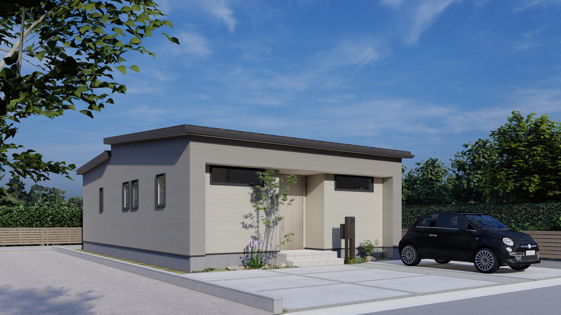 【上富田町岩田】新築一戸建て　平屋