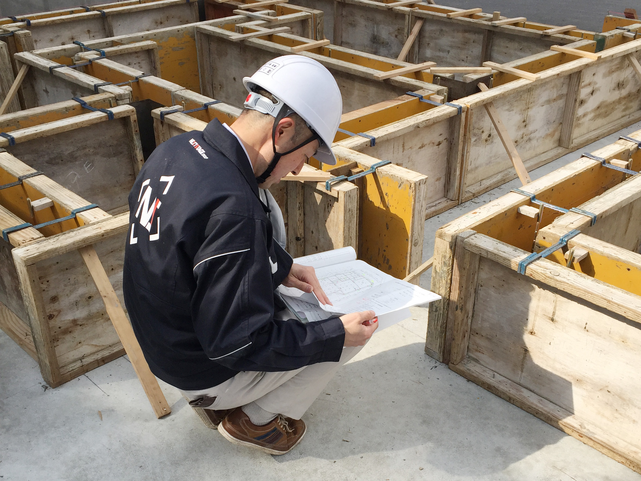 02 基礎立上り型枠施工後 コンクリート打設前